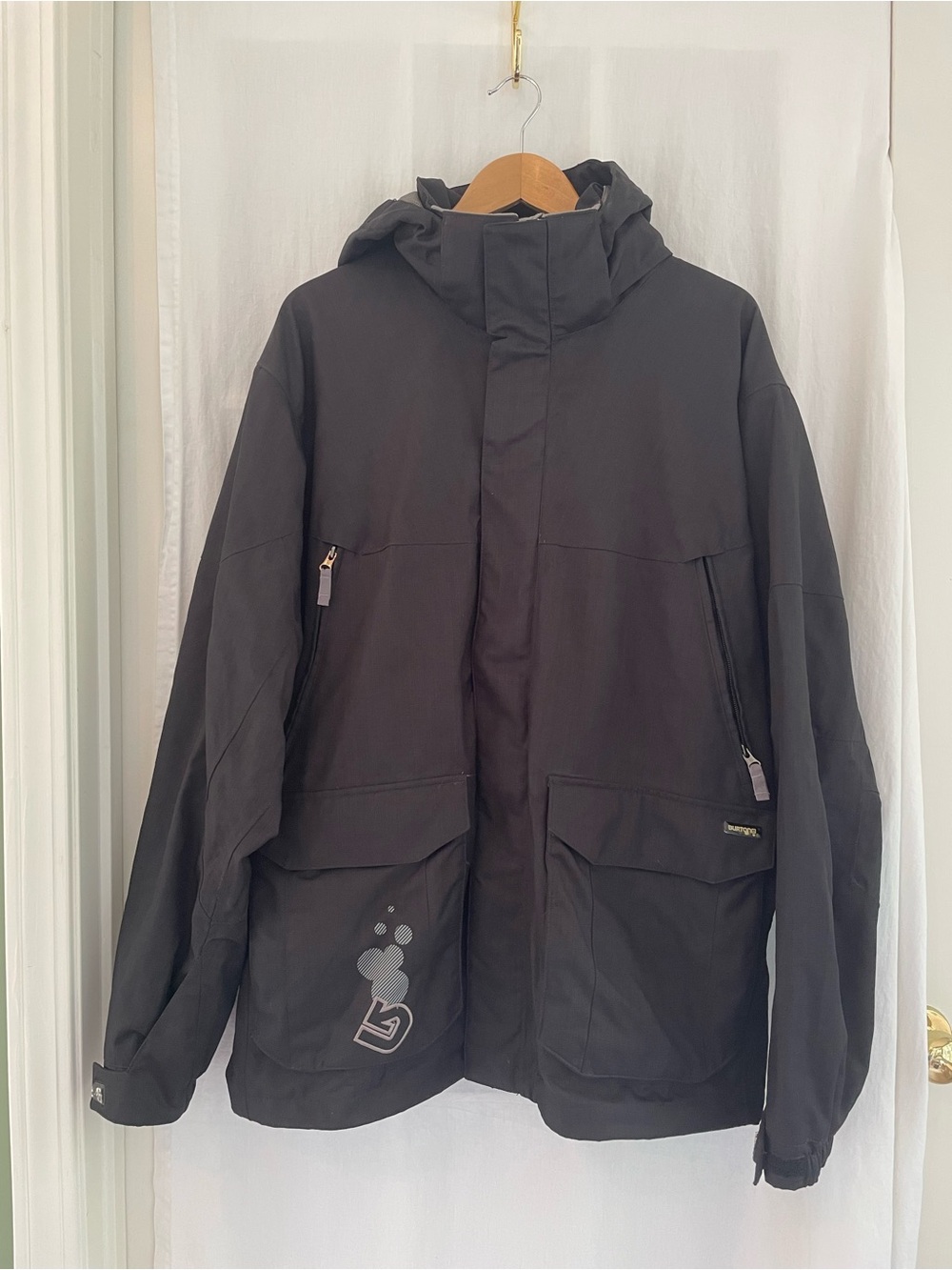 Burton Black Hooded Snowboard Outlast Jacket